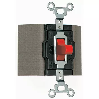 Pass & Seymour 1250-RED Manual Controller, Single Pole, Double Throw, 15A 120/277V, Momentary Contact - Red
