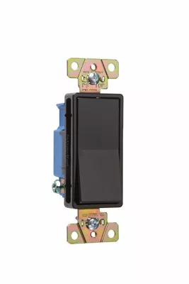 Pass & Seymour 2601-BK Single Pole, Back and Side Wire, Decorator Switch, 15 amps, 120/277V - Black