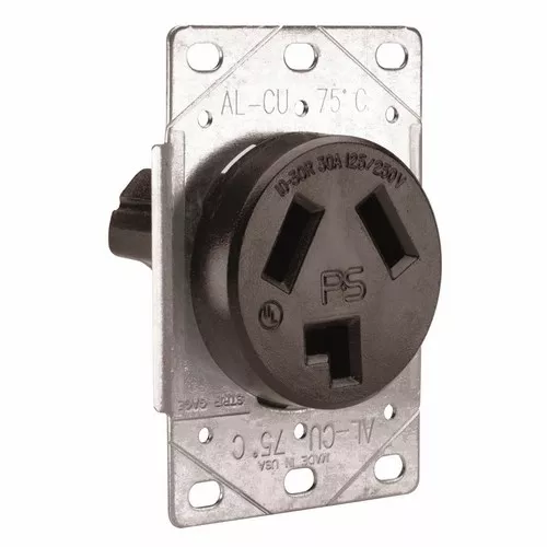 Pass & Seymour 3860 30Amp 125/250V, Blade Receptacle 3Pole 3Wire, Non-Grounding