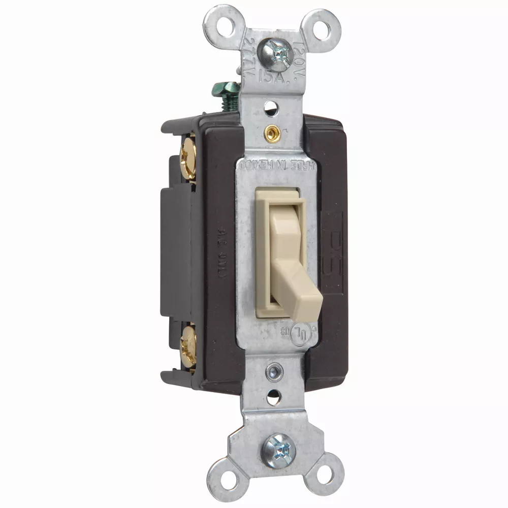Pass & Seymour 664-IG 15 Amp 120 VAC 4-Way Ivory Thermoplastic Toggle Switch