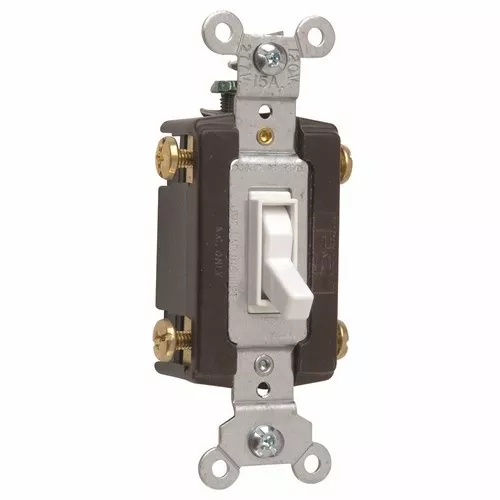 Pass & Seymour 664-WG 15 Amp 120 VAC 4-Way White Thermoplastic Toggle Switch
