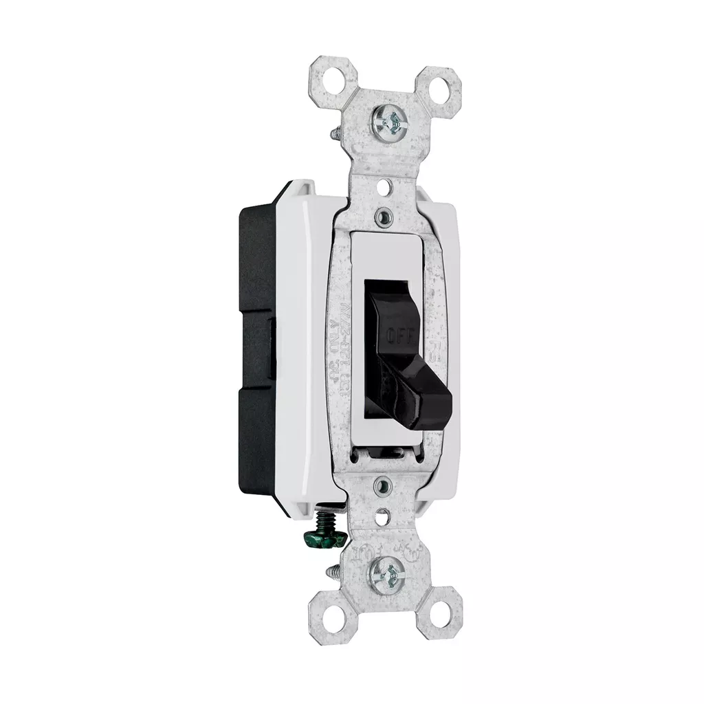 Pass & Seymour CS15AC1-BK Commercial 1pole Switch, Side Wire, 15A 120/277V - Black