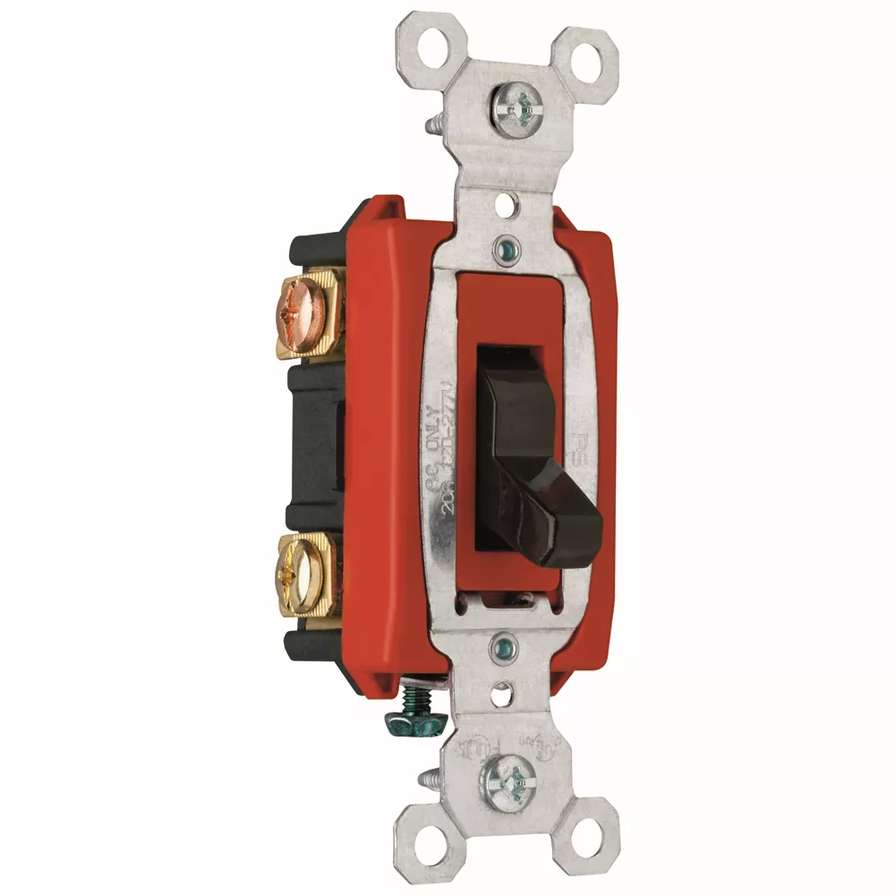 Pass & Seymour CSB20AC3 Construction 3way Switch, Back & Side Wire, 20A 120/277V - Brown