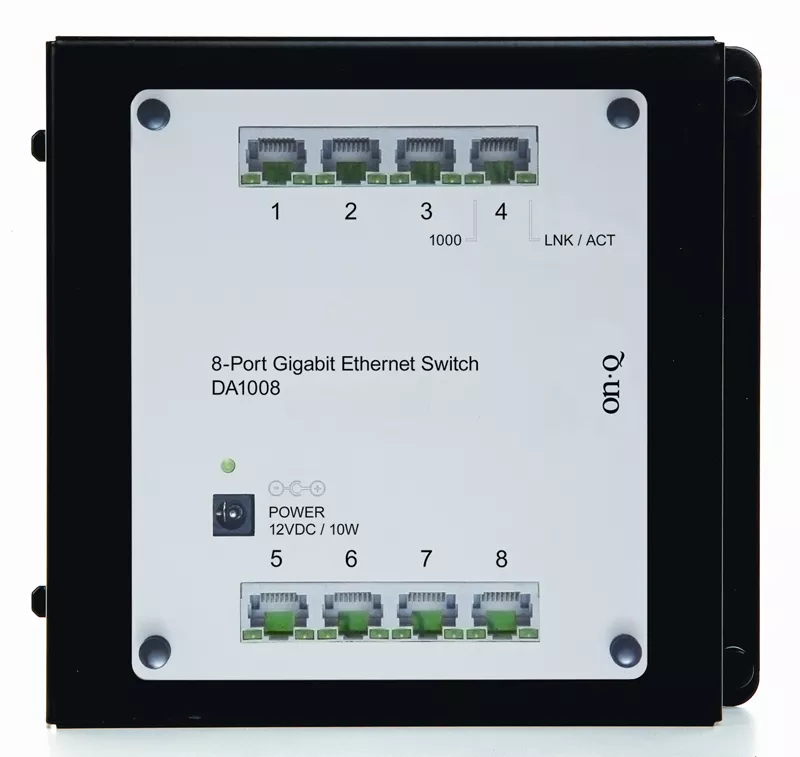 Pass & Seymour DA1008 12 Volt 2-Bay 8-Port Network Switch