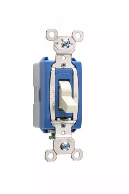 Pass & Seymour PS15AC1-ISL 1pole Lighted Switch, Back & Side Wire, 15A 120/277V - Ivory
