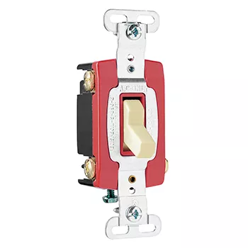 Pass & Seymour PS20AC4-RED 4way Toggle Switch, Back & Side Wire, 20A 120/277V - Red