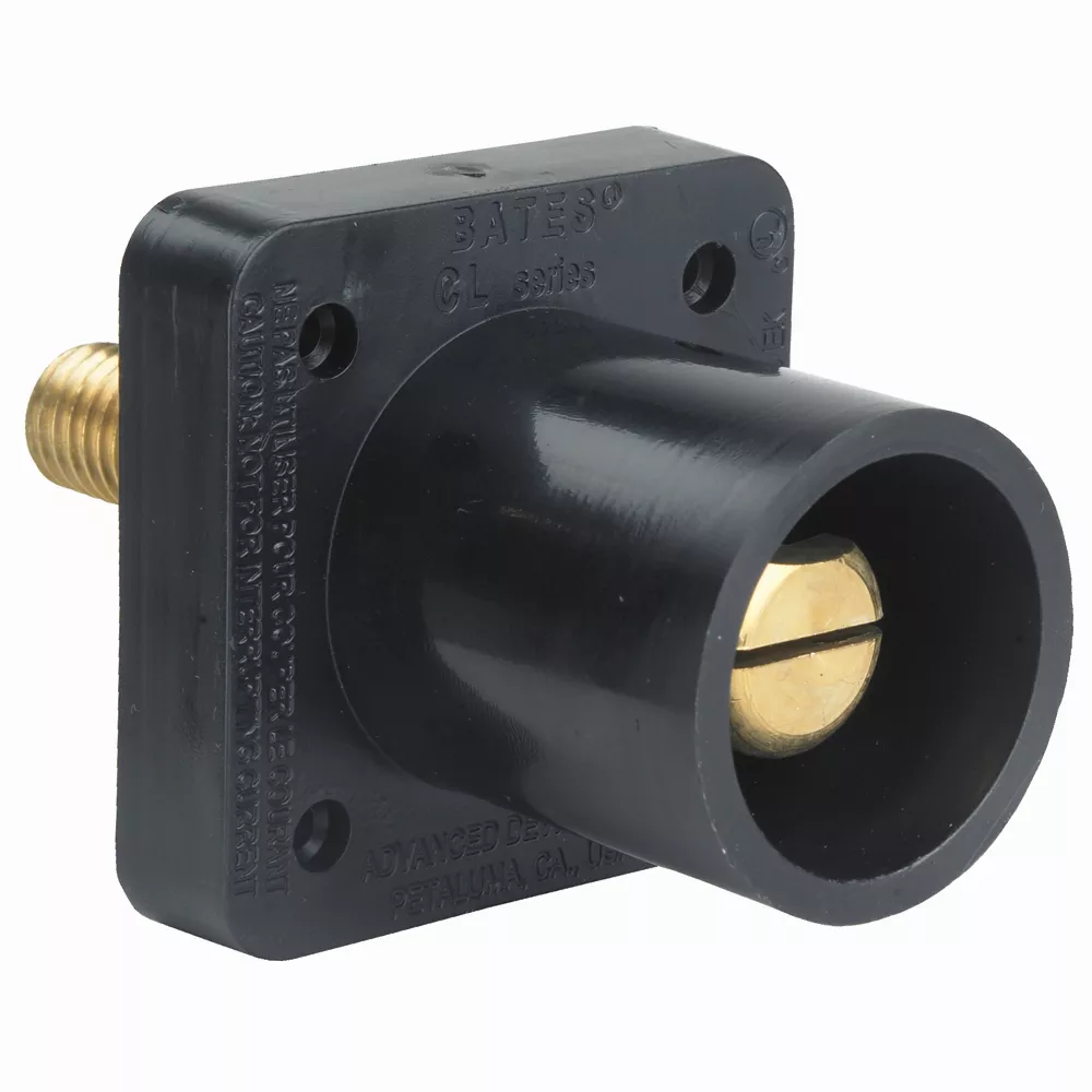 Pass & Seymour PS40-MRSB-BK Male Cam, 400A 600V, Panel Mount - Black