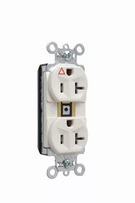 Pass & Seymour PTIG5362-LA PlugTail™ Isolated Ground Spec Grade Duplex Receptacle, 20A 125V - Light Almond
