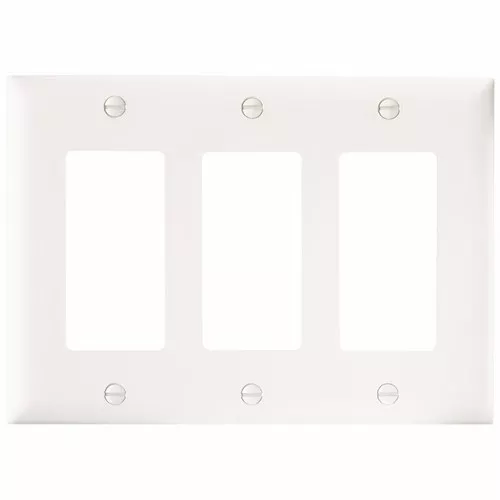 Pass & Seymour TP263-W 3Gang Wall Plate, Decorator, Nylon, Standard - White