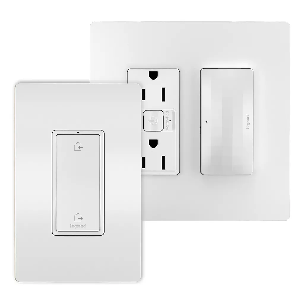 Pass & Seymour WNRH15KITWH Netatmo Outlet Kit w/ Home/Away Switch, White