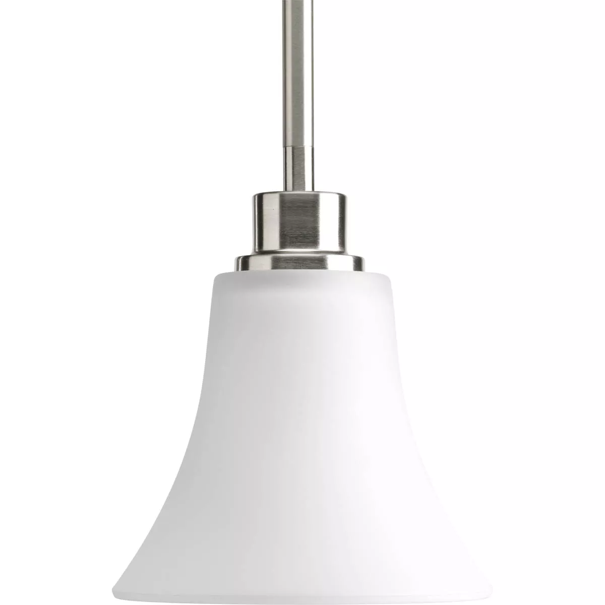 Progress P5270-09 Joy Collection One-Light Brushed Nickel Etched Glass Traditional Mini-Pendant Light