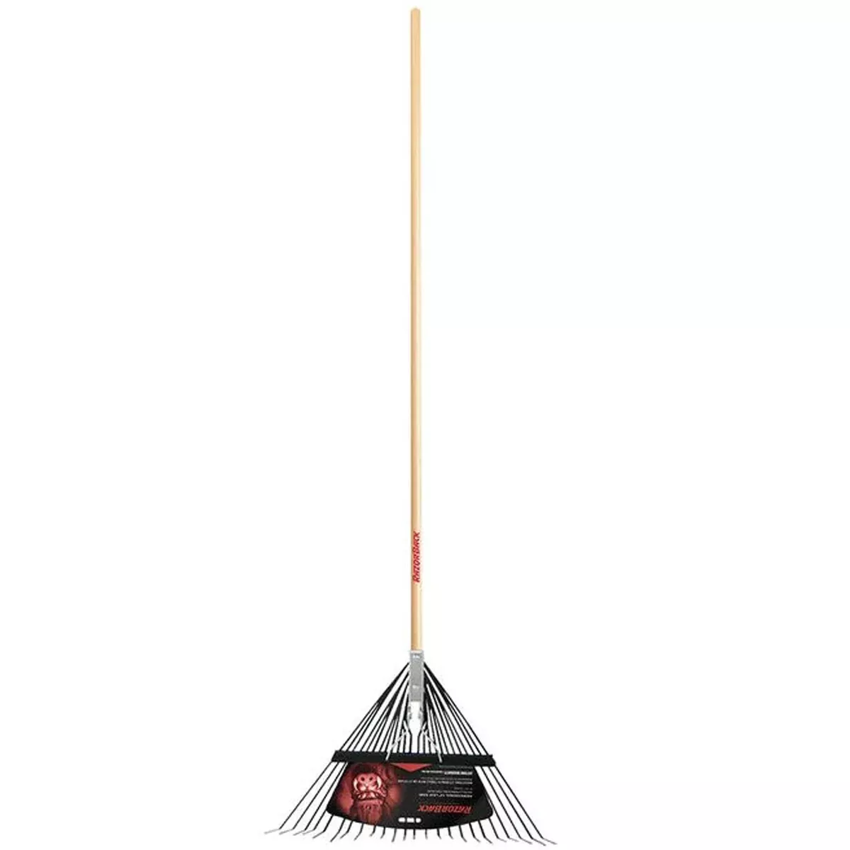 Razor-Back Steel 24-Tine Leaf Rake w/ 54 In. Wood Handle