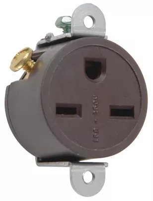RECP SGL 15A 250V SHORT STRP S-WIRE