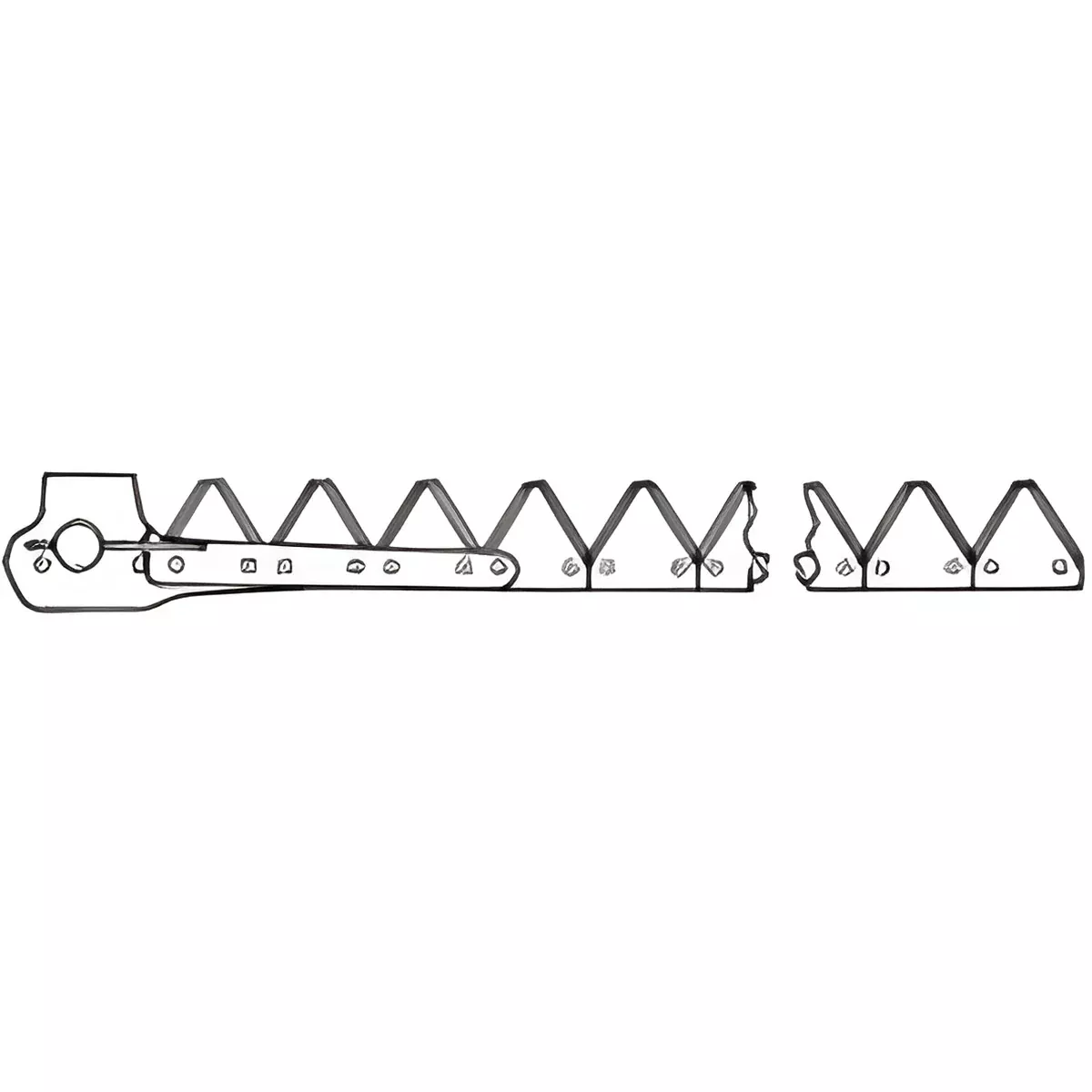 RIVETED 9' HAY MOWER KNIFE FOR FORD 501 SERIES - REPLACES 148119 UNDERSERRATED SECTIONS