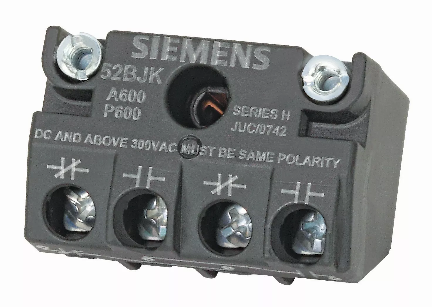 Siemens 52BJK 1NO 1NC Gold Flashed Contact Block