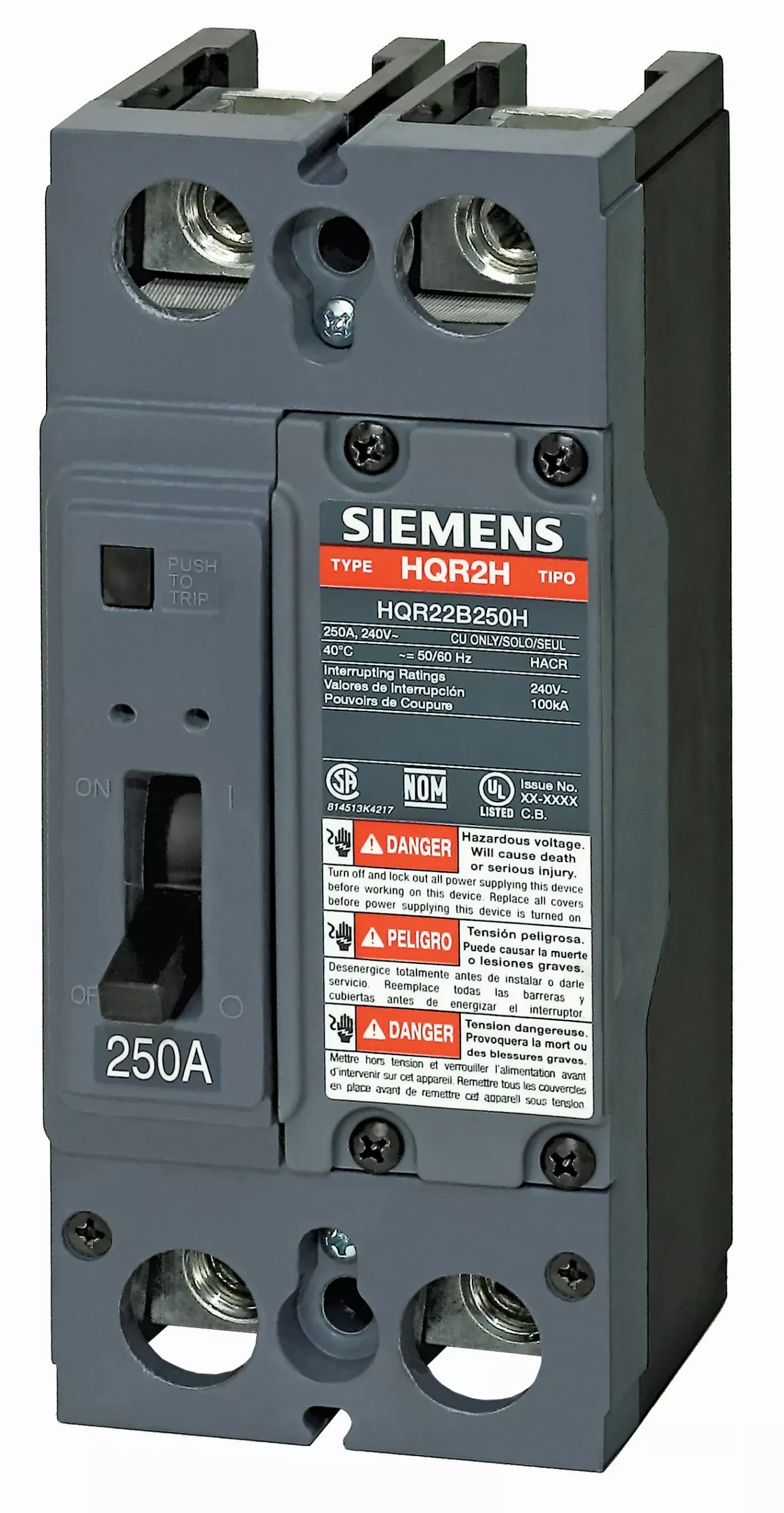 Siemens HQR22B250 QR MCCB,65kA@2