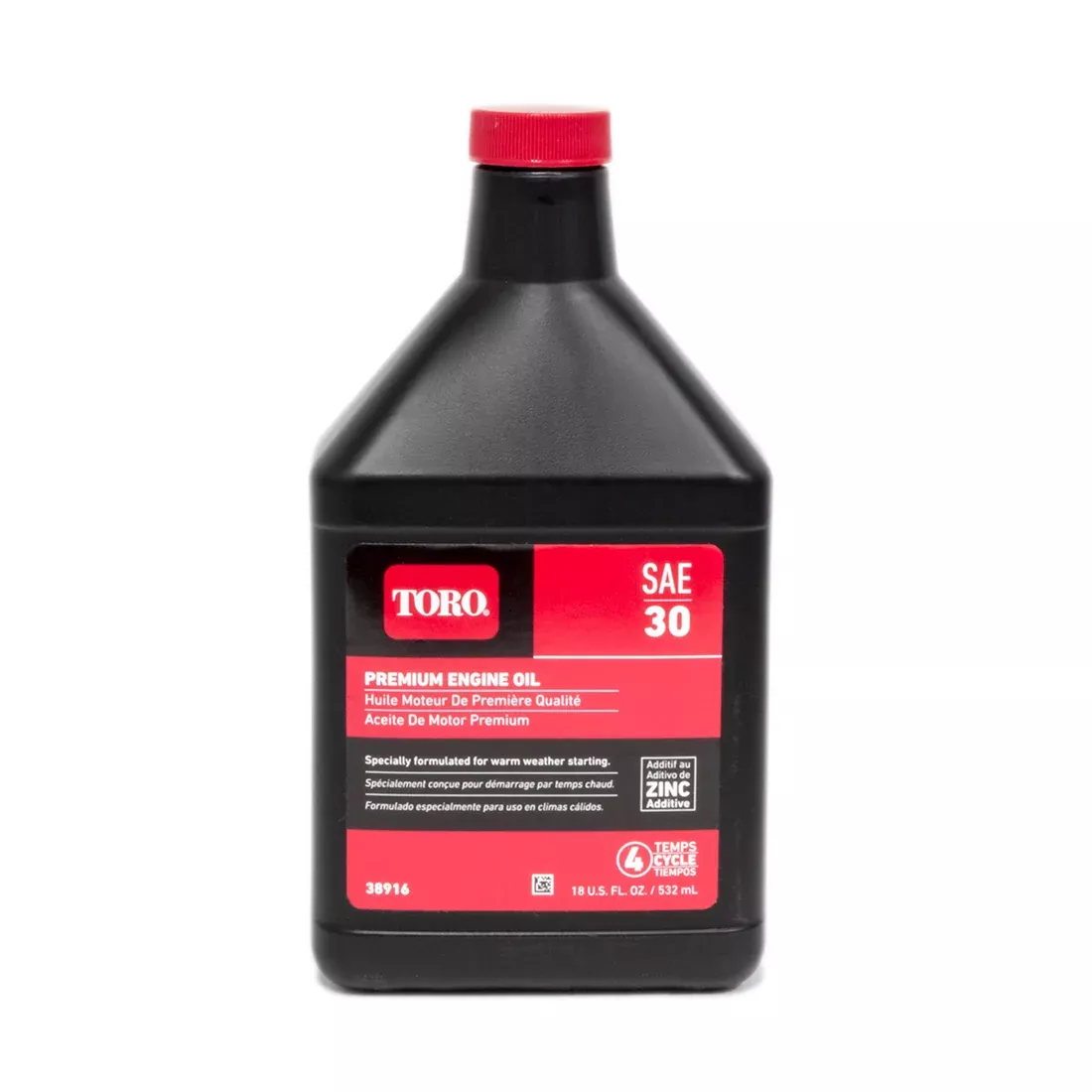 Toro 38916 SAE 30 4-Cycle Lawn Mower Oil 18 Oz.