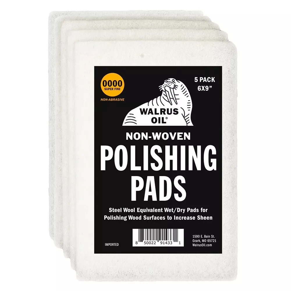 Walrus Oil Non-Woven Polishing Pads, Super Fine, 5-Pack