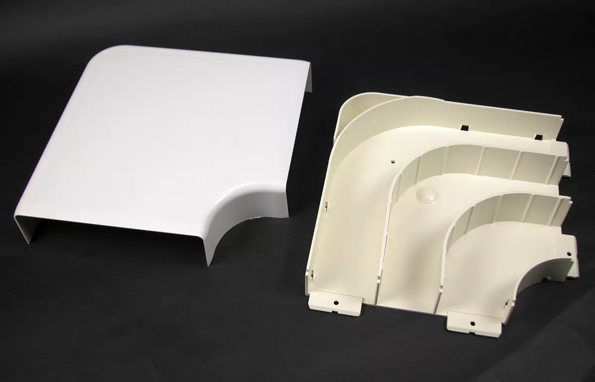 Wiremold 5511FO-WH 5500-Series Radiused Full Capacity Flat Elbow Fitting