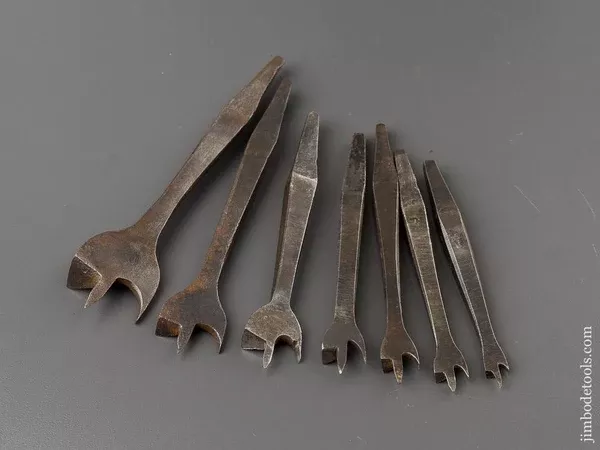 Working Set of Seven 19th Century Center Bits for Bit Brace - 84639