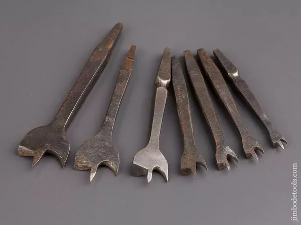 Working Set of Seven 19th Century Center Bits for Bit Brace - 84646