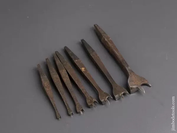 Working Set of Seven 19th Century Center Bits for Bit Brace -84692