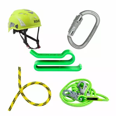 Yellow, Black 24 St Rope , LANYARD And Hardware Kit With FluorescentLime Super Plasma Safety Helmet