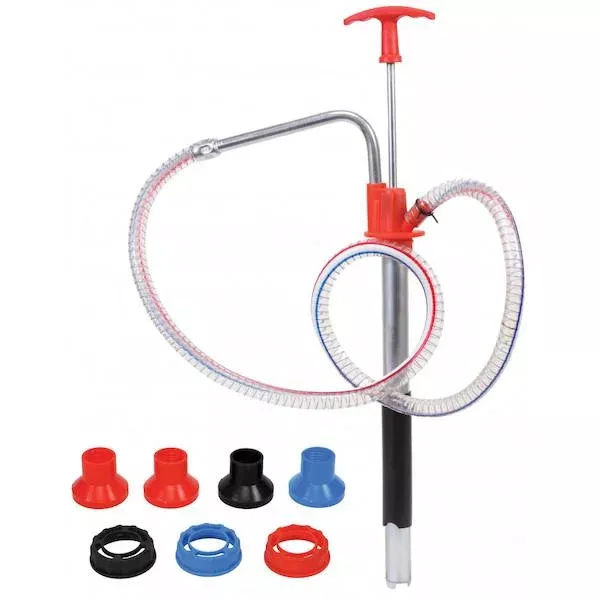 Zeeline ZE353- Hand Pump with Pail Spout Adapters, Hose & Nozzle