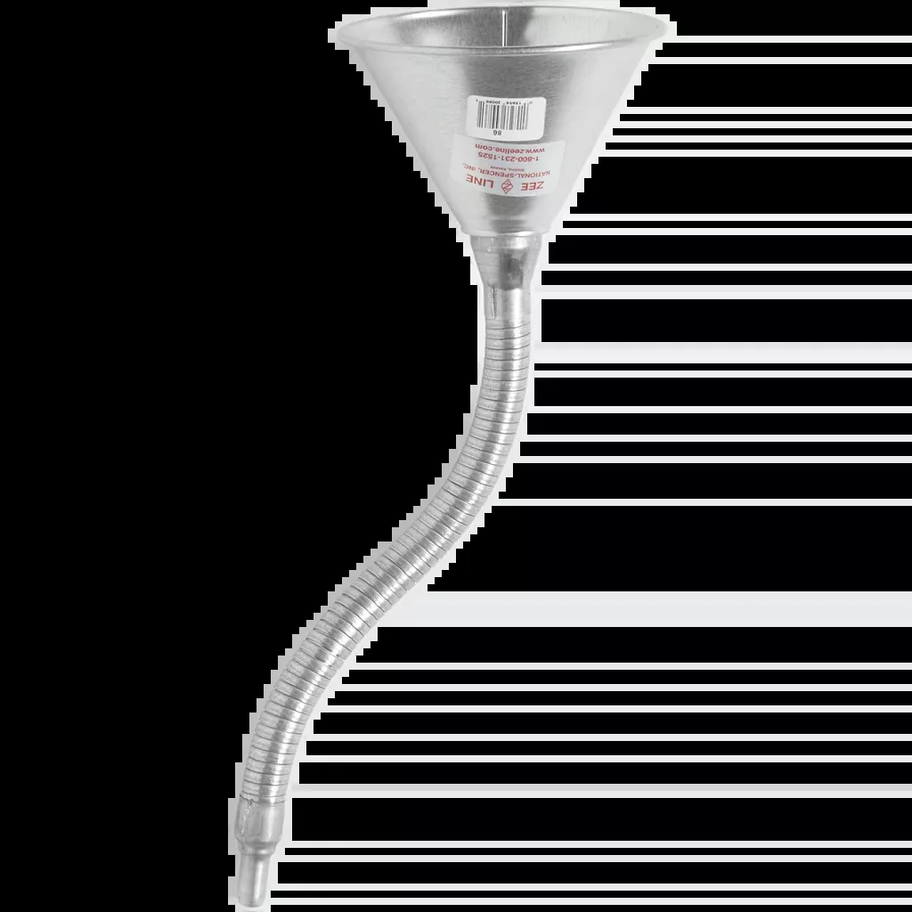 Zeeline ZE86W- Funnel with Screen & 14 inch Flexible Metal Spout