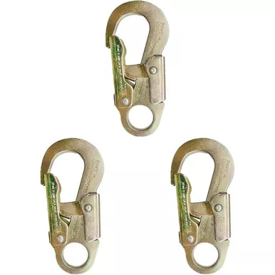 Zinc Plated USR-01-CFO9B Steel Snaphooks (3-Pack) From PRO CLIMB