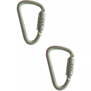 Zinc Plated USR-12-CTL Steel Carabiners (2-Pack) From PRO CLIMB