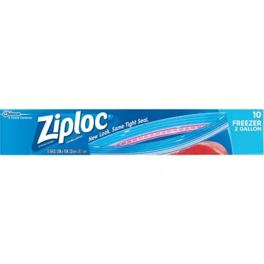 Ziploc 2 Gal. Double Zipper Freezer Bag (10-Count) 01132 643963